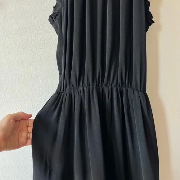 Saks Fifth Avenue Albert Capraro Black Midi Dress - Picture 4 of 11